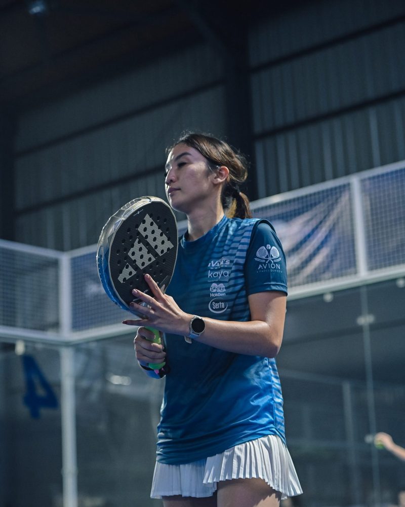 Female padel player